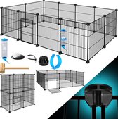 KESSER® Konijnenren - Konijnenhok - 36x144x72 cm - Binnen & Buiten - Zwart