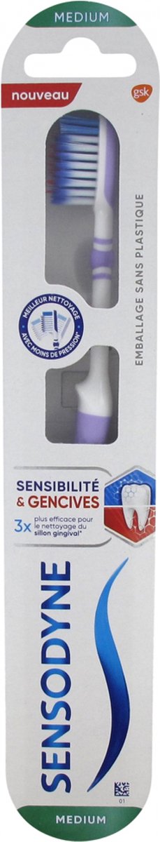 Goedkoopste Sensodyne Medium Tandenborstel Gevoeligheid & Tandvlees (Kleur Parma