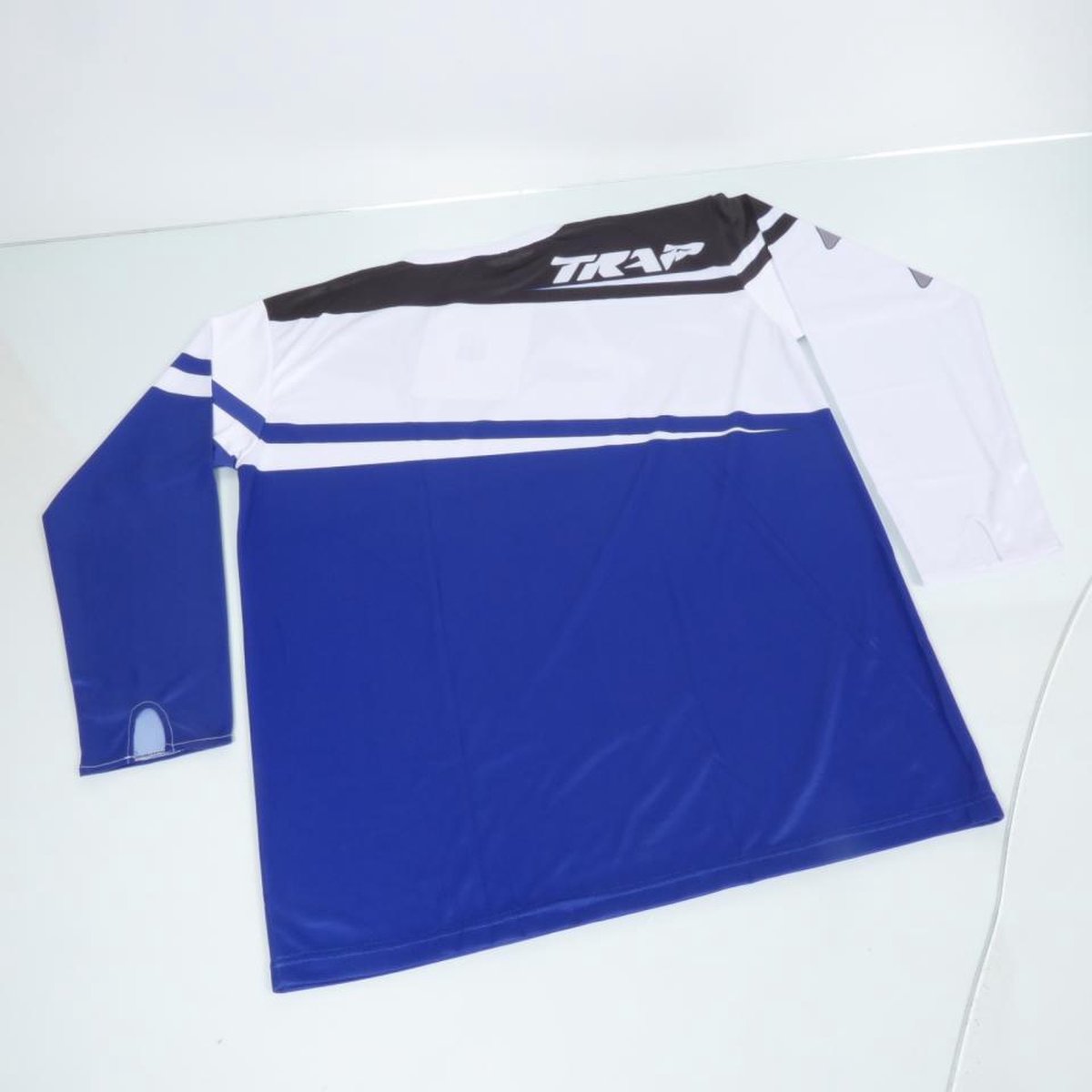 maillot tee shirt de pour moto cross enduro taille xl 42 jersey val man blauw indigo