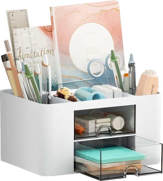 Foto: Terholt bureau organizer met ladesysteem desk organiser pennenbak brievenbak pennenbakje pennenhouder accessoires pennenbakjes voor keuken make up verpleegkundige bakjes