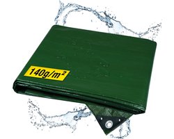 Horizont Ultra Sterk Afdekzeil - 2 x 3 m – 140 g/m² – Groen - Weerbestendig, Waterdicht & UV-beschermd – Stevig Zeil voor Buiten Meubels, Aanhanger, Houtopslag of Zwembad – Grondzeil - Autohoes