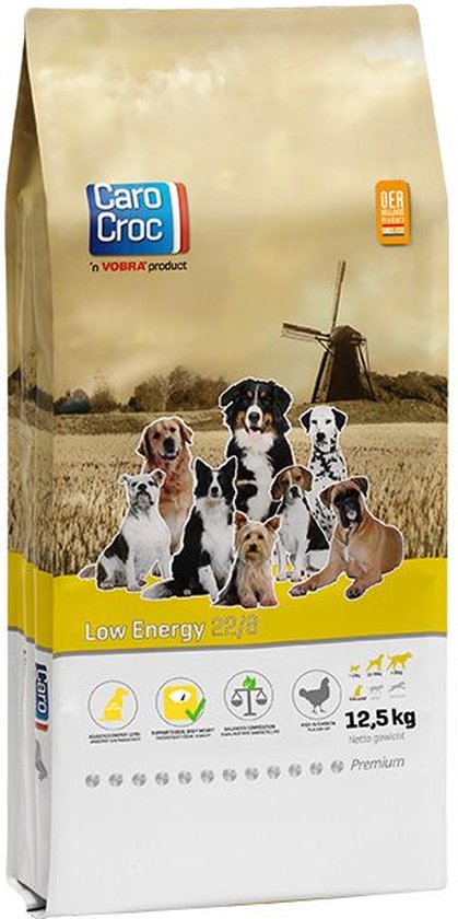 CaroCroc Low Energy 12,5 kg en 3 kg [22/8] met 80 gram premium snack