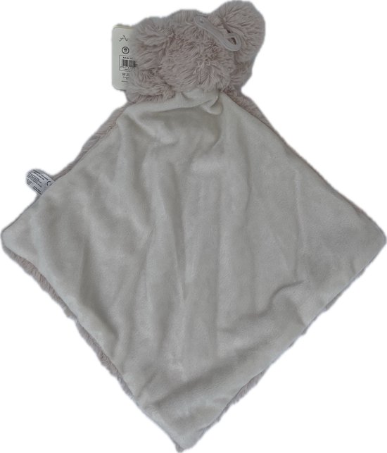 Knuffeldoekje baby en peuter - Kraamcadeau - Knuffeldoek met muis als dierenvriendje - Vierkant 30x30 cm - Licht roze - Knuffelzacht van Funnies. — afbeelding 2