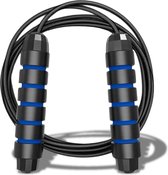 AJ-Sports Springtouw - Verstelbaar - Blauw - Springtouw volwassenen - Springtouwen - Speedrope - Jump rope - Fitness - Boksen - Sport - Krachttraining - Crossfit