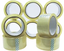 Verpakkingstape - BOPP - Transparant - 50mmx66m - 6 rollen - PP Plakband - Inpak tape - Dozentape - Low noise