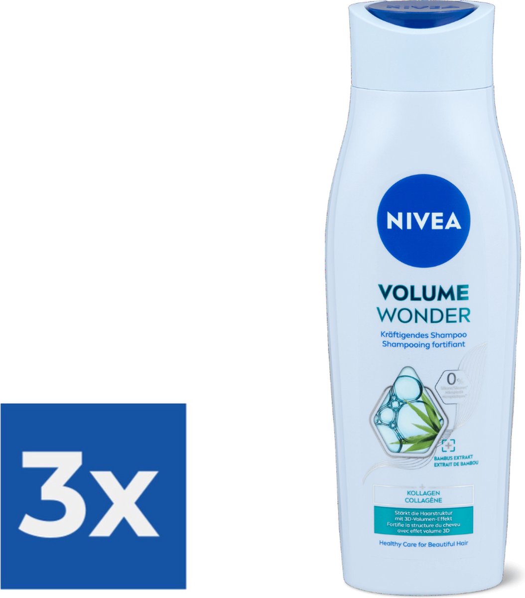NIVEA Shampoo Volume Wonder - 250 ml - Voordeelverpakking 3 stuks
