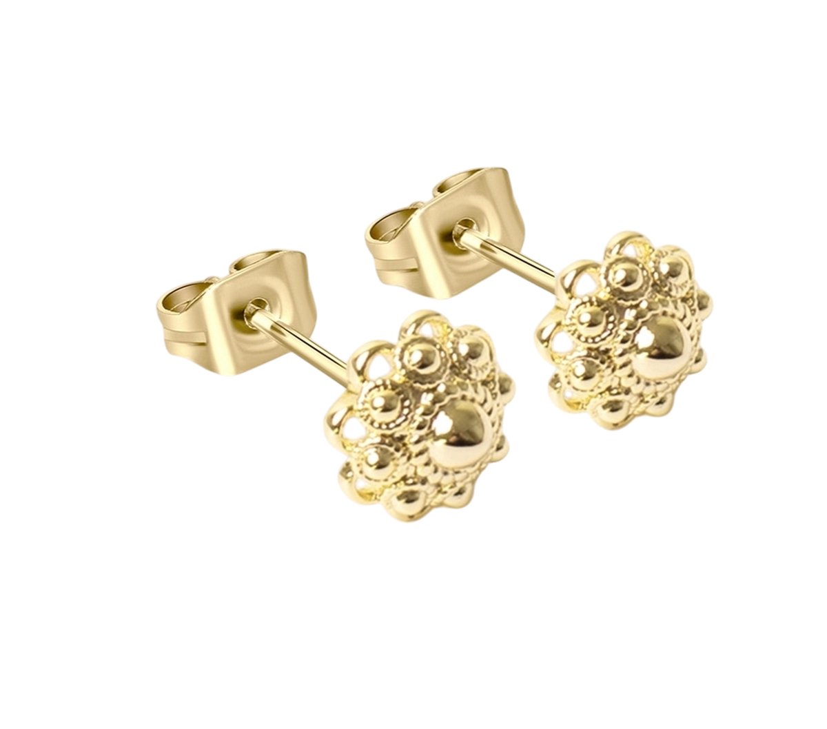 Zeeuwse knop oorbellen goud