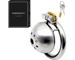 DOWO® - Mini Locker - Kuisheidskooi- Chastity cage - Peniskooi - Hemisferisch - Staal - 45 mm
