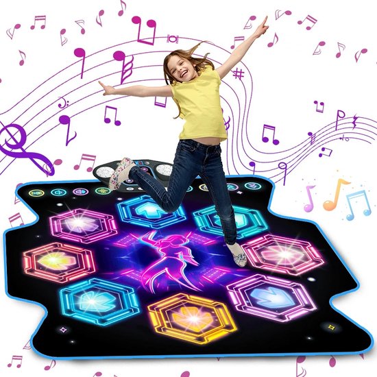 Tapis de danse EPT pour filles, jeu de musique, tapis de danse lumineux, jouets