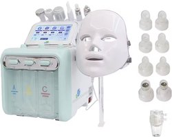 DAKANNA® - Microdermabrasie Apparaat 7 in 1 - Hydrafacial - Aqua Peeling - Collageen - LED Gezichtsmasker - Acne - Mee eters Verwijderen - Anti Rimpel - Pigmentvlekken - Vette Huid - Poriën Verkleinen