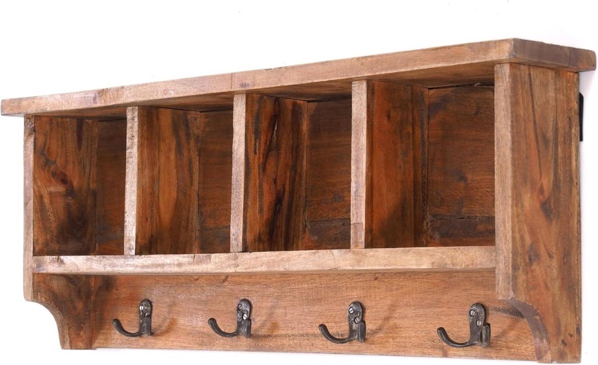 ApexArte® Wandkapstok met Hoedenplank - Kapstok - Wandplank