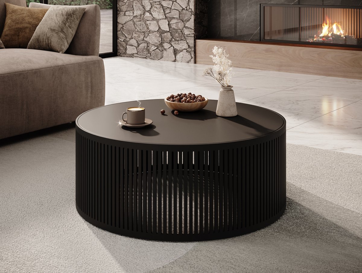 MEUBELLA Salontafel Vanya - Zwart - 75 cm