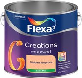 Bol.com Flexa - Creations Muurverf Extra Mat - Midden Klaproos - Mengverf - 2.5 L aanbieding