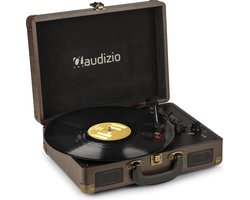 Retro platenspeler met speakers - Audizio RP114W - Model 2025 - met PC software - Houtlook