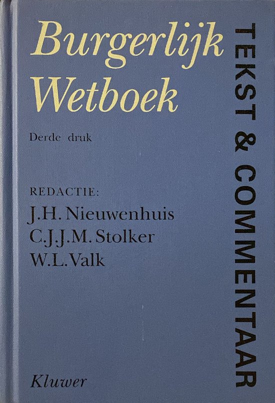 Tekst & commentaar Burgerlijk Wetboek - cover