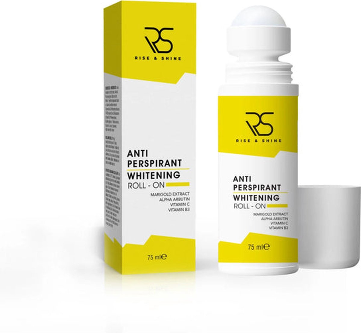 Goedkoopste Rise and Shine - Whitening Anti-transpirant Roller - Bevat Vitamine C en B3 - Alle Huidtypes, inc. gevoelige huid - 75ml - Dilan Polat