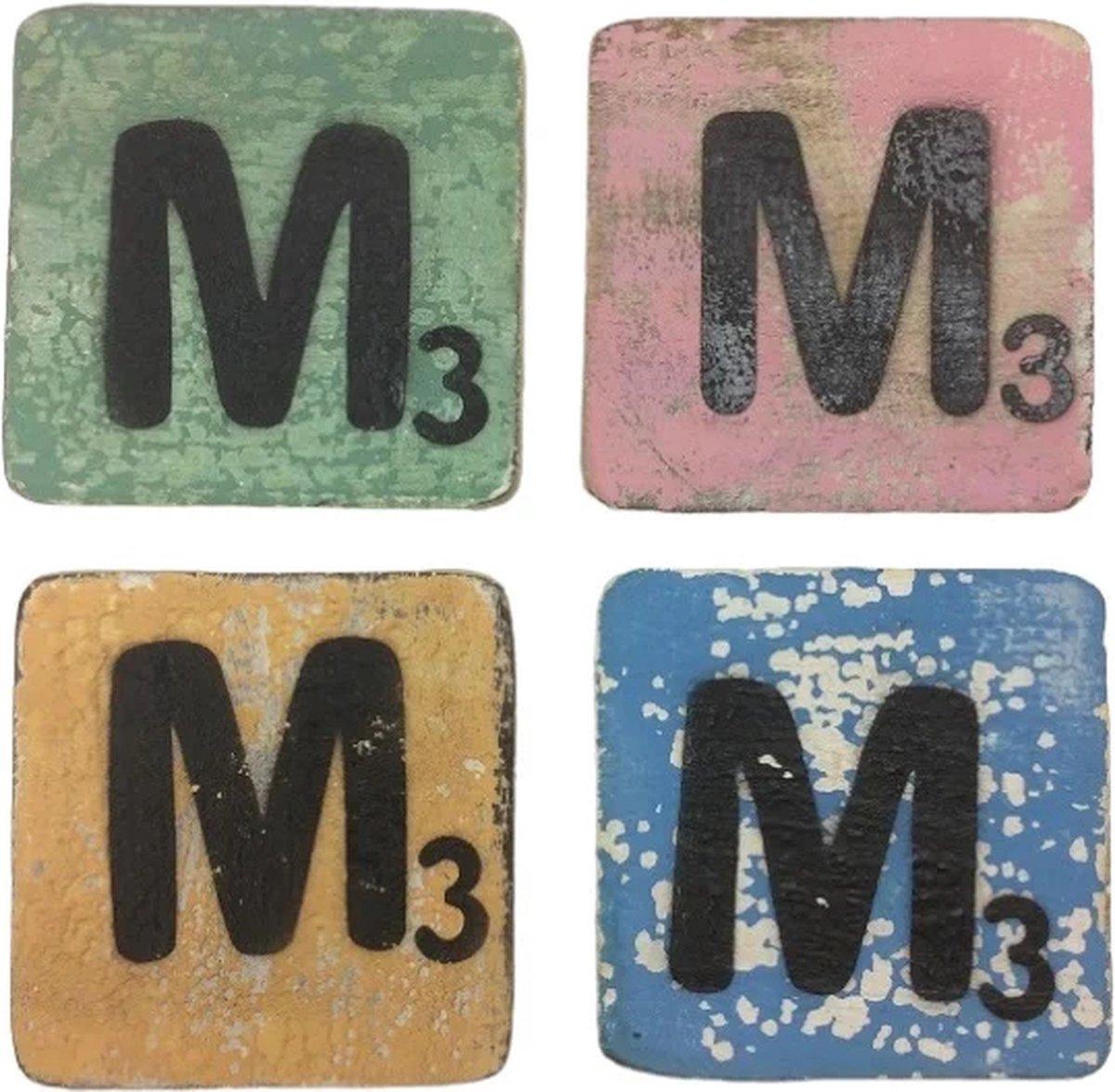 Letter M 6x6 cm