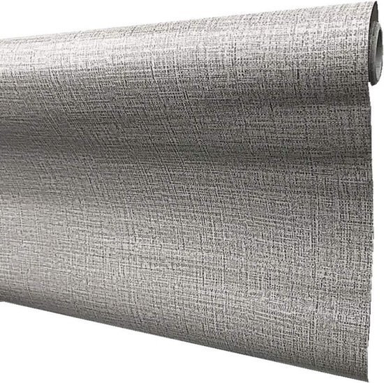 Home & Marker - Zelfklevend Behang Dik - 35 x 500 cm - Voor Woonkamer & Slaapkamer - Vinylbehang - Waterdicht - WALLPOSH gray