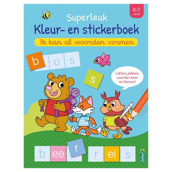Superleuk kleur- en stickerboek - Ik kan al woorden vormen ( ... - cover