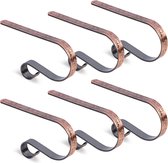 Set de 6 chaussettes de Noël au crochet - Métal - Système de fixation pour GPS de chaussettes pour cheminée - Support de chaussettes de Noël - Pour suspendre les chaussettes de Noël