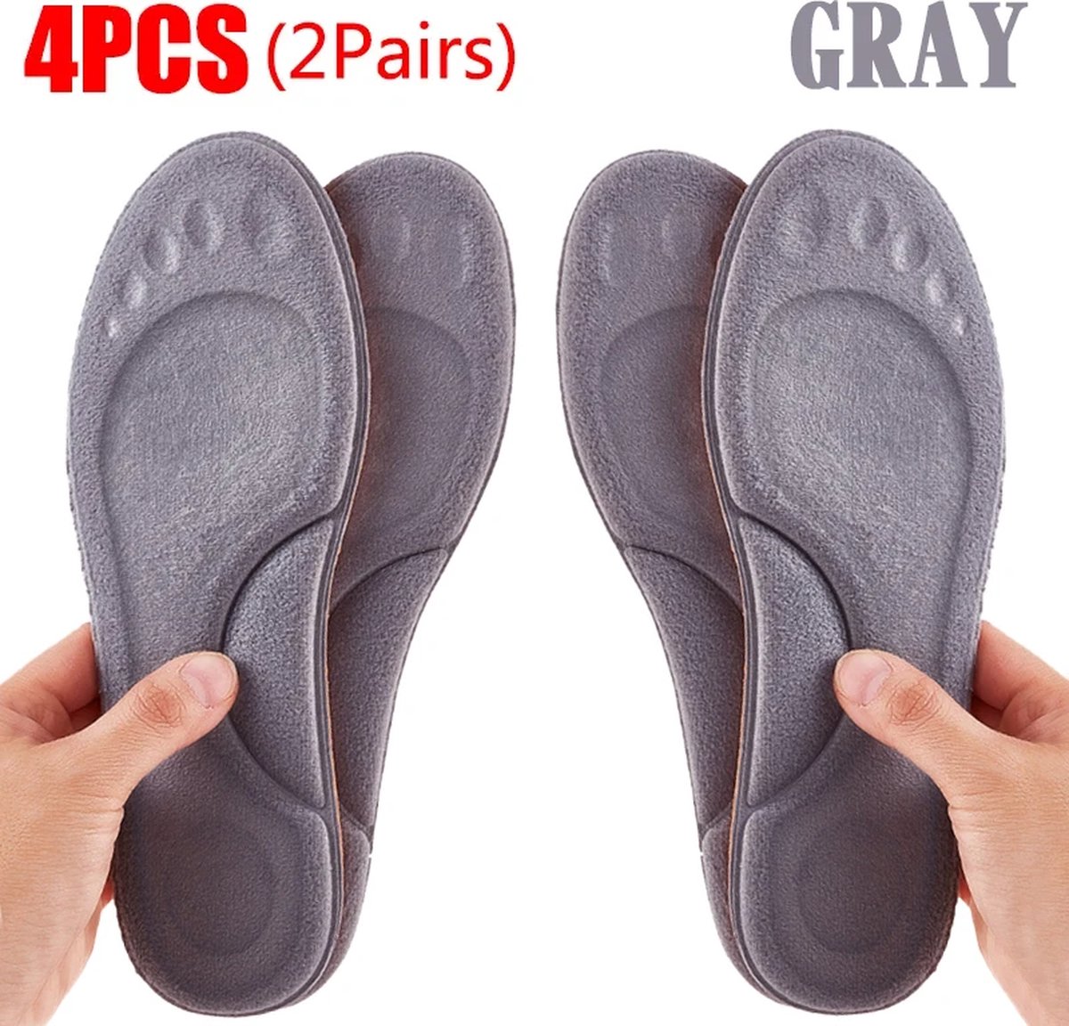 4D Massage Inlegzolen Maat 41-42 (260mm) - Warme en Zachte Latex Sport Binnenzool voor Voeten - Orthopedisch Steun en Comfort voor Hardlopen, Wandelen en Dagelijks Gebruik - Versterk Voetgezondheid