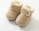Ychee - Chaussons d'hiver en polaire Bébé - Unisexe - Antidérapants - Chauds - Doux - Knus - Hiver - 0-6 mois - 11 cm - Beige