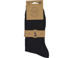 Heren Alpaca - Zeer warme én zachte sokken - 2 paar - maat 43/46 - zwart - hoge kwaliteit - warmteregulerend - duurzame sokken - kerstgeschenk - cadeau