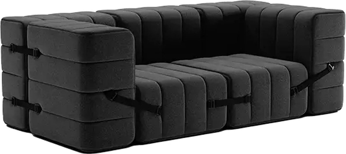 ambivalenz modulaire bank curt – 7 modules - dama - donker blauw