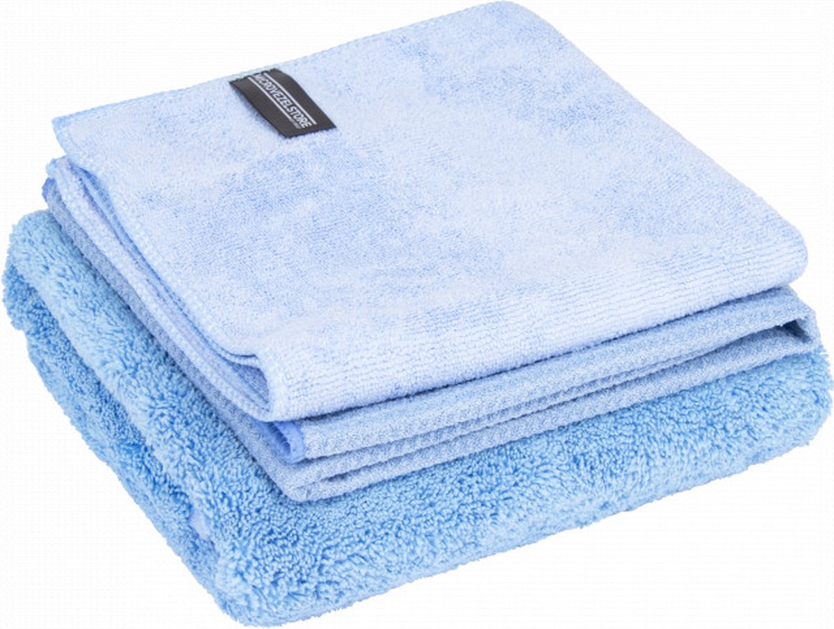 Goedkoopste Microvezelstore - Autowas set - Droogdoek auto - Microvezeldoek auto - 3-delig