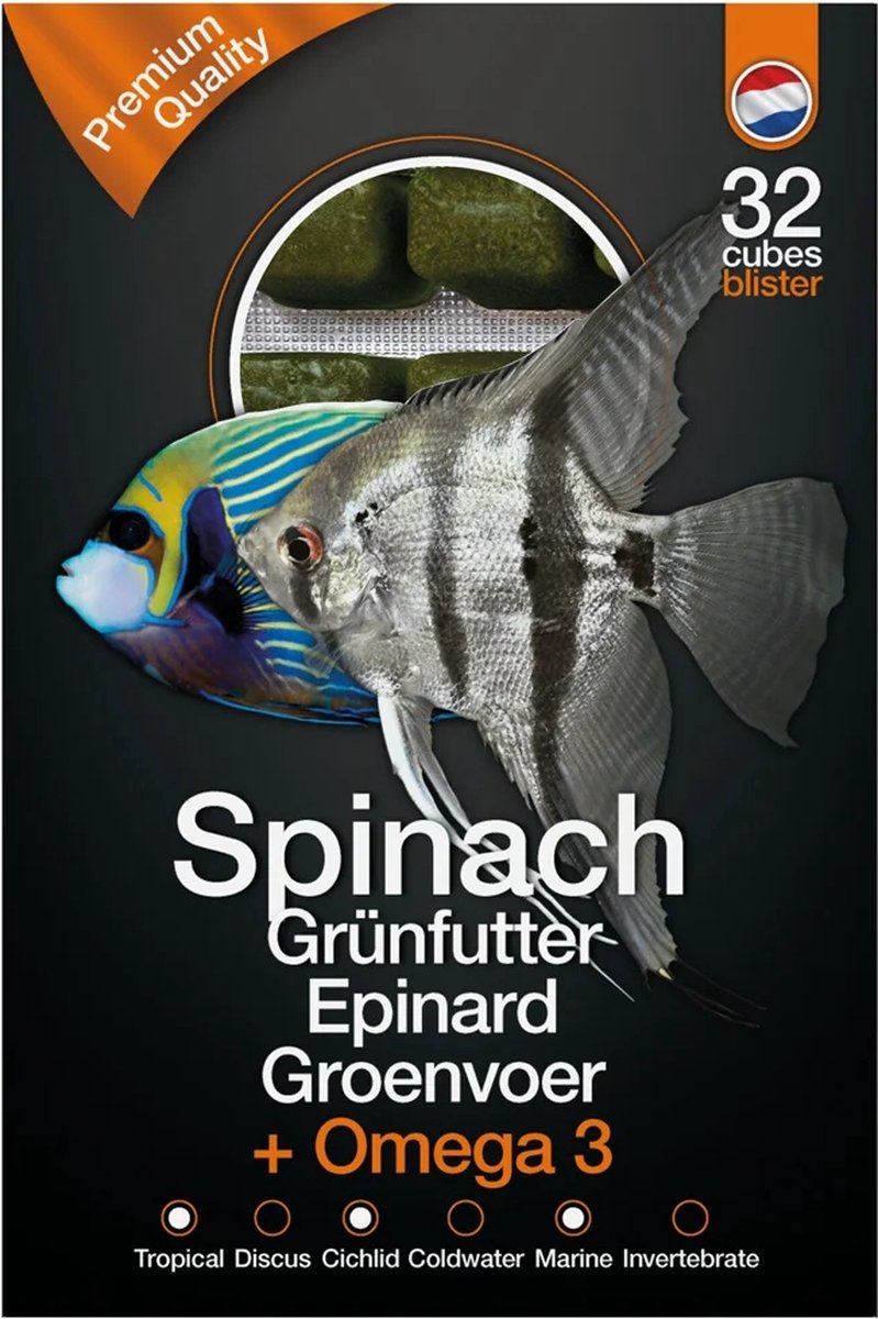 DS Vegetarisch Voer & Omega3 diepvries visvoer | 100 gram | plantaardige mix met omega 3 Diepvries