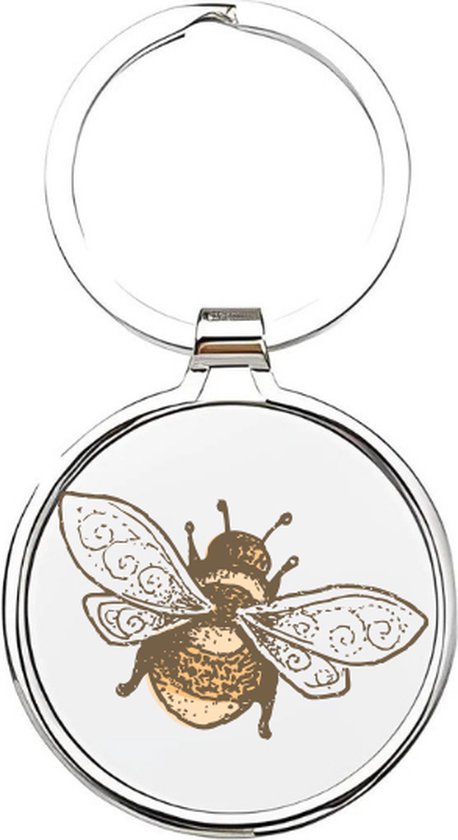 Akyol - Bijen Sleutelhanger - bij - Dierenliefhebbers - Bee - wesp - hommel - dieren - insecten - honing - honingraad - wespenkoningin - tuindieren - vliegend insect - dierendag - 4 x 7,5 CM
