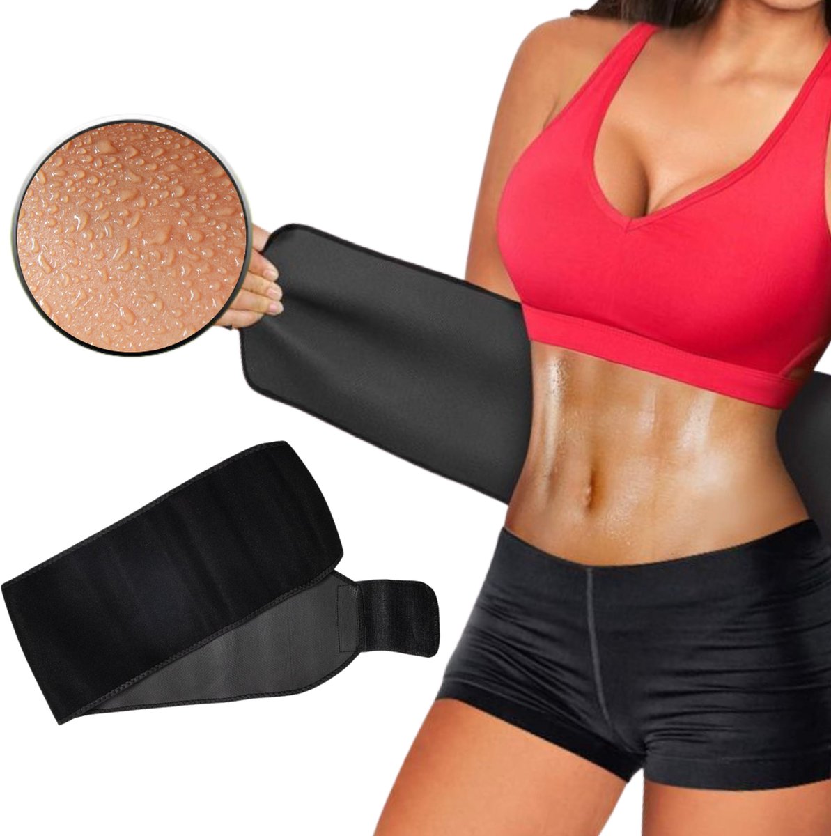 Goedkoopste AJ-Sports Waist trainer - Afslankband - Waist trainers - Sauna belt - Zweetband buik - Omvang van 105 cm