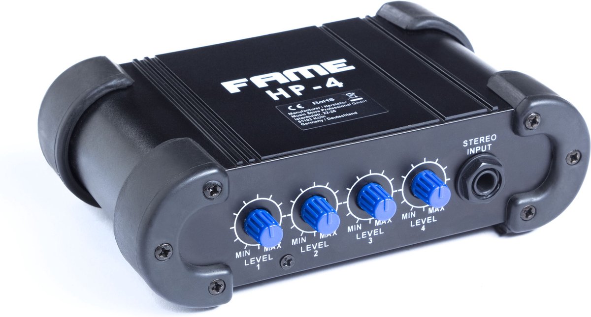 Fame HP-4 Mini HeadAmp 4-kanaal koptelefoonversterker - Koptelefoon versterker
