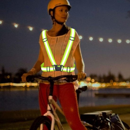 Gilet Réfléchissant LED Avec Clignotants Et Télécommande - Sécurité Pour Cyclisme, Course à Pied, Marche De Nuit