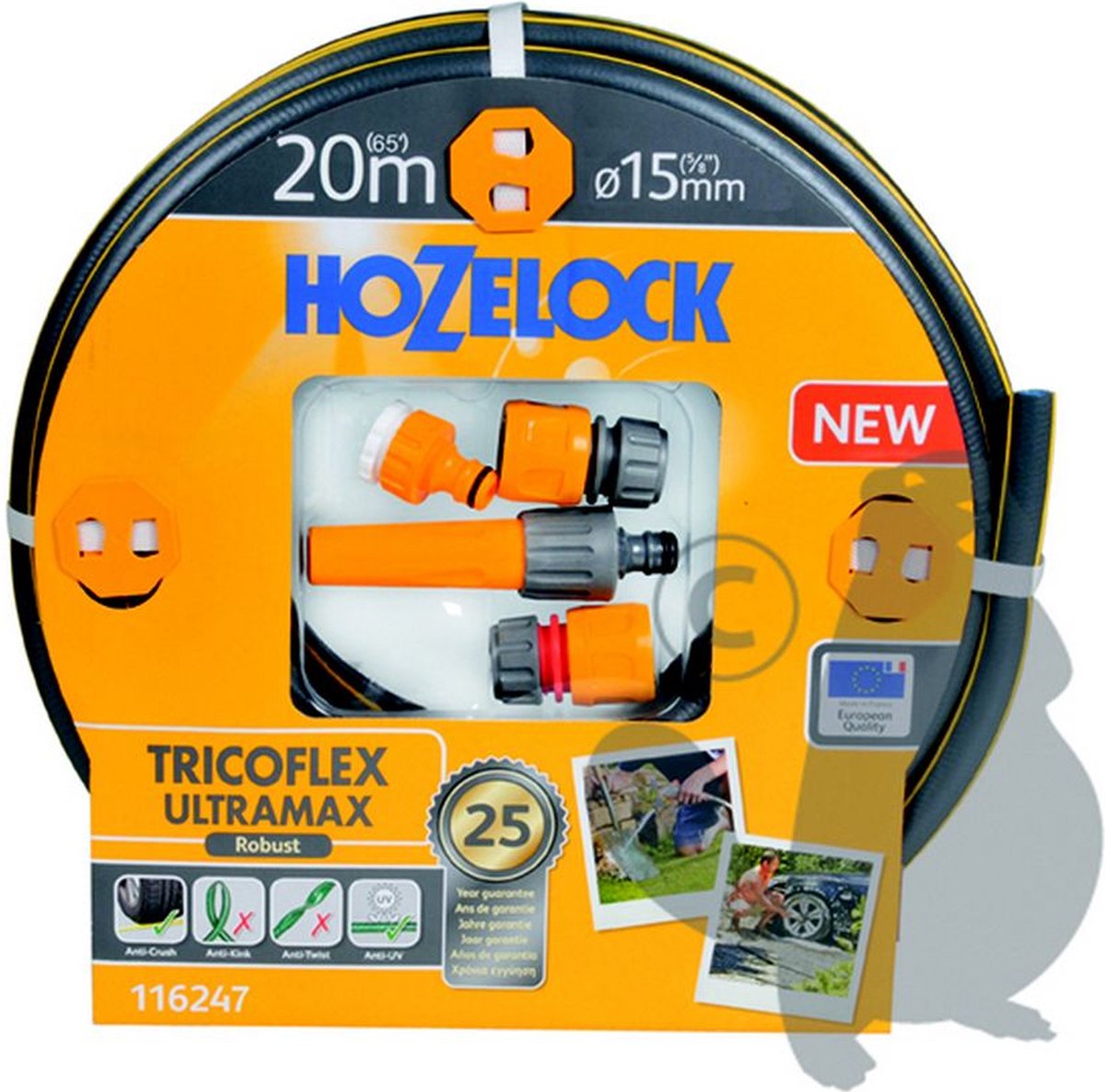 Sproeislang TRICOFLEX ULTRAMAX HOZELOCK Ø15mm x L 20m