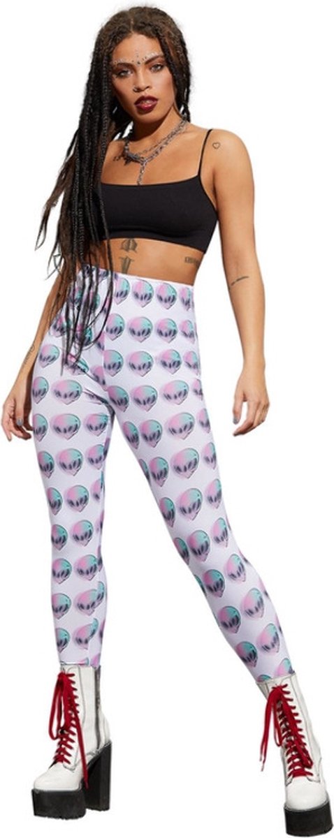 Fever - Space Alien Kostuum Legging - S - Multicolours