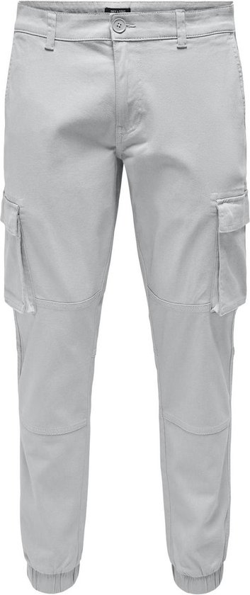 ONLY & SONS ONSCAM STAGE CARGO CUFF LIFE 6687 NOOS Heren Broeken - Glacier Gray
