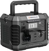 Heko Solar® Master 600 - Powerstation - 600W (1200W Piek) - 346Wh Capaciteit - Draagbaar - Geschikt voor Zonnepanelen - Generator - Voor Noodpakket, Stroomuitval, Kamperen en Outdoor