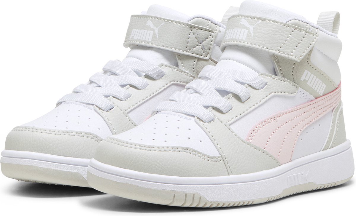 PUMA Rebound V6 Mid AC+ PS Unisex Sneakers White-Frosty Pink-Sedate Gray