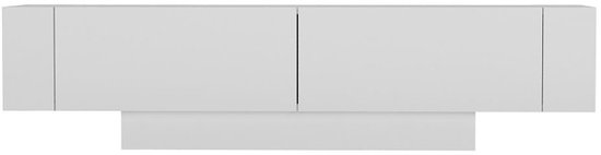 Top view van een witte tv-meubel.
