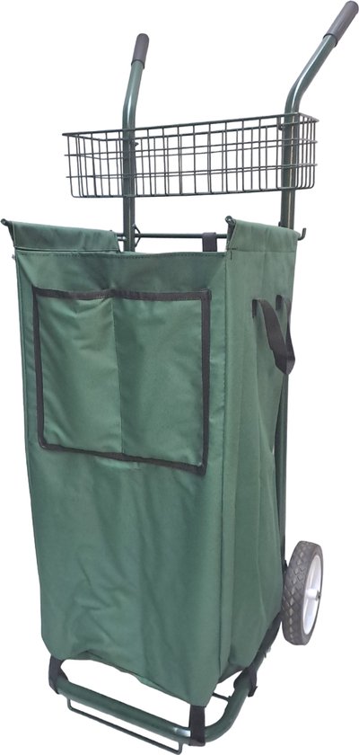 RedTools - SALE - Tuinafval verzamelaar - Tuinkar voor snoei en bladafval - Tuinhandkar met duurzame Zakhouder - Trolley - Tuinwagen - Licht van Gewicht, Sterk in gebruik - Superhandig