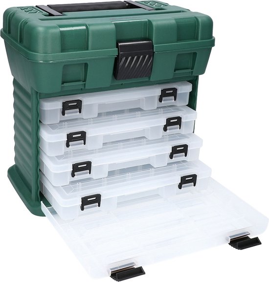 Mikado Mallette de pêche pour accessoires H501 (27,5x17,5x26cm) | Coffre à pêche