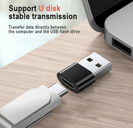 USB-A naar USB-C Adapter - Converter - 480 Mbps - Set van 3 stuks | bol