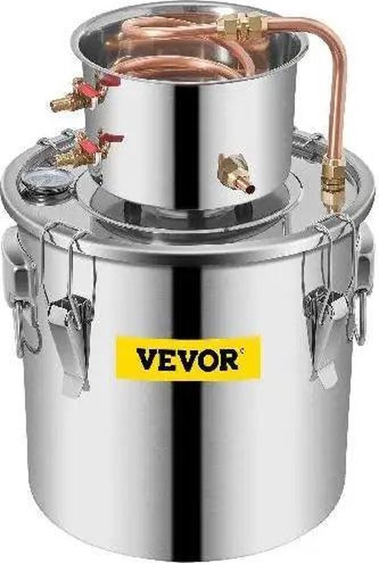 Waterdestilleerder 6 L Groter Zuiver Waterfilter, 900 W Glazen