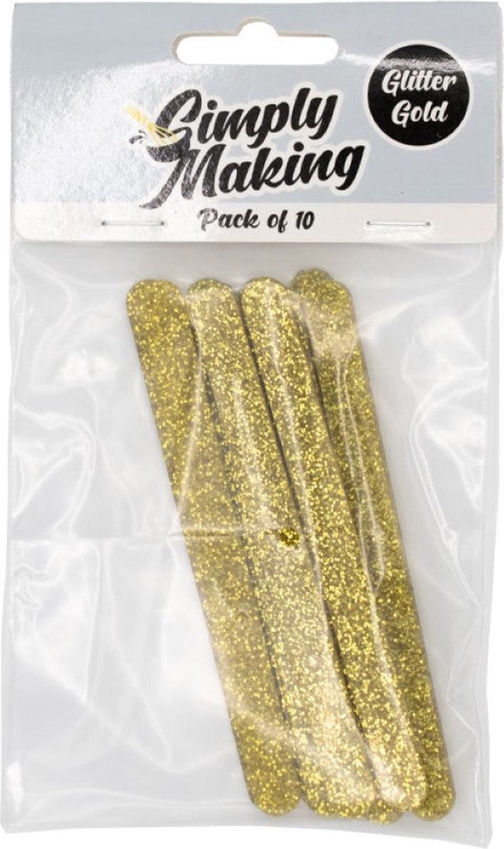 Simply Making Cakesicle Sticks Goud Glitter Standaard pk/10
