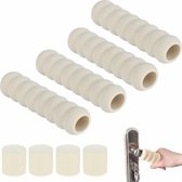 Deurstop - 4 Stuk - Muurbeschermer - Deurklink Beschermhoes - Deurklink Buffers - Flexibele Deurstoppers - Deurklink Beschermer Foam - Deurbeslag - Stootdop - Kind Veiligheid - Foam Rubber - Wit