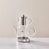 Théière En Verre Borosilicate Avec Infuseur - 1,2 L + Théière 0,6 L, Pour Feuilles En Vrac, Passe Lave-vaisselle