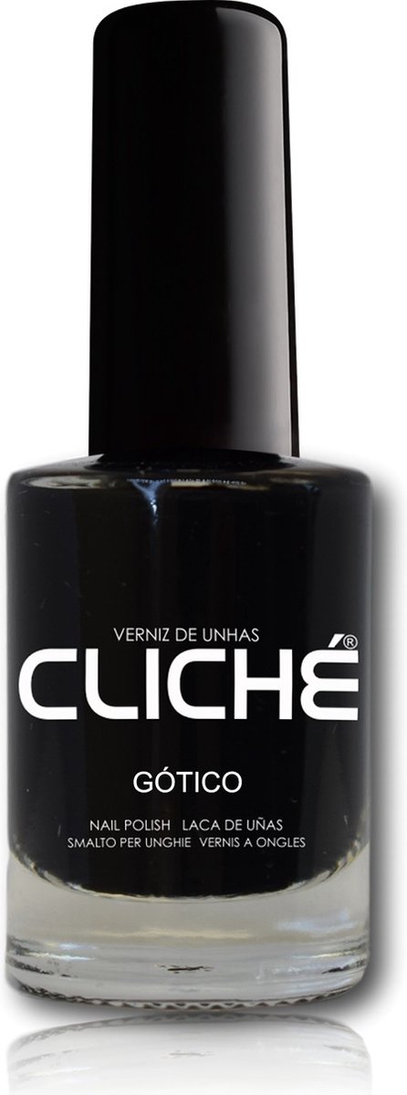 Cliché - Nagellak - Zwart - Gothic - Gótico - 1 flesje met 11 ml inhoud - Nummer 155