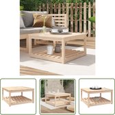 vidaXL Tuintafels - Tuin Tafel - Tuintafel 82,5x82,5x45 cm massief grenenhout - Grenenhouten Tafel - Buitentafel - Eetkamertafel