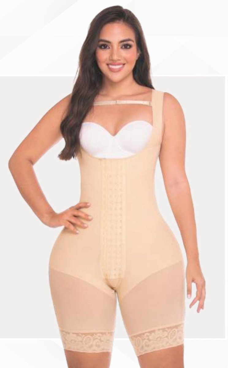 M&D origineel FAJAS COLOMBIANAS - COLOMBIAANSE SHAPEWEAR - ZANDLOPER - mode - Maatverkleining - Postpartum - Postoperatief/ Lang - Verstelbare schouders - 4 Compressieniveaus - Onderste string - ZWART - Maat L - RF0085 L Corrigerend ondergoed